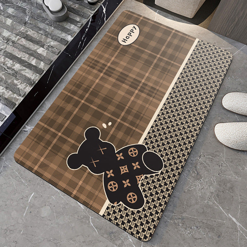 Cartoon-Themed Absorbent Bath Mat Kalsten
