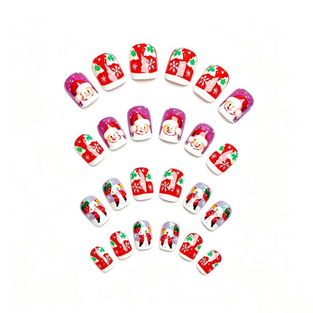Artificial nails with festive Santa design Kalsten