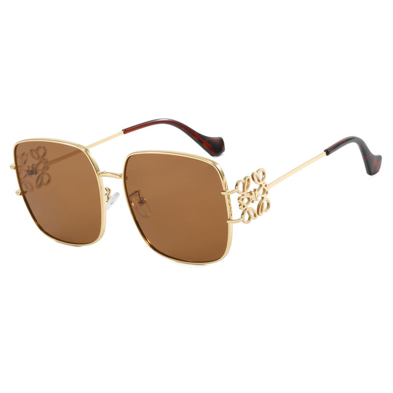Ladies square sunglasses with delicate design and luxurious metal frame Kalsten