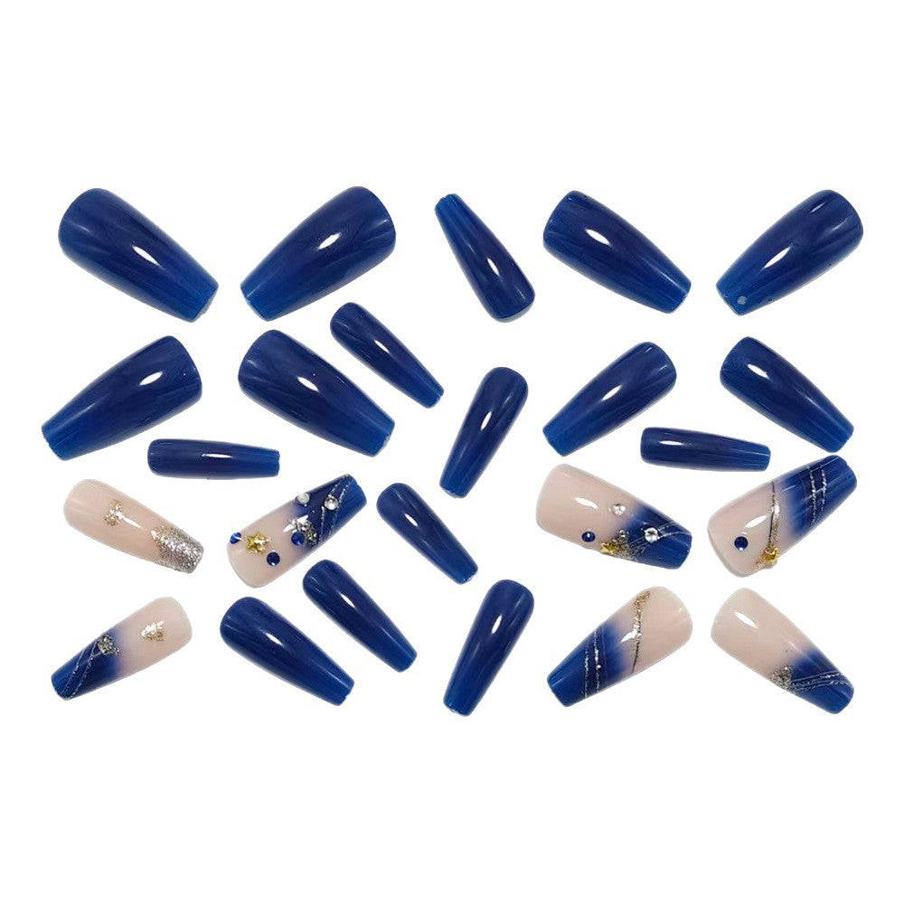 Artificial nails in luxurious ombre design with glitter accents Kalsten