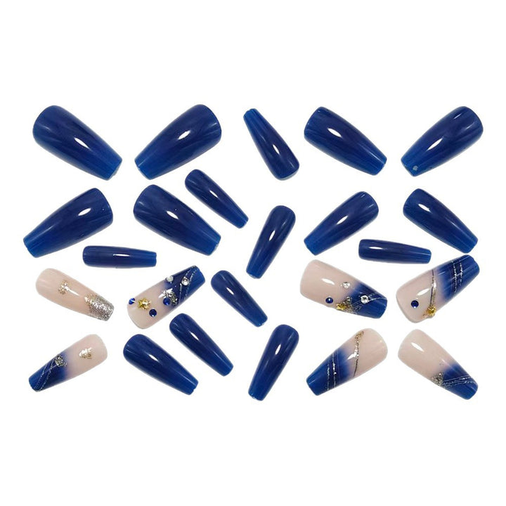 Artificial nails in luxurious ombre design with glitter accents Kalsten