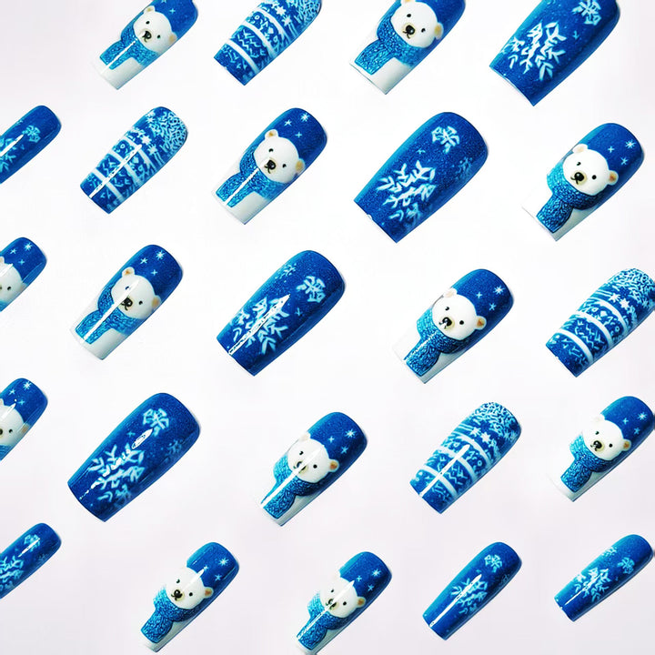 Winter-Themed Polar Bear Nail Art Kalsten