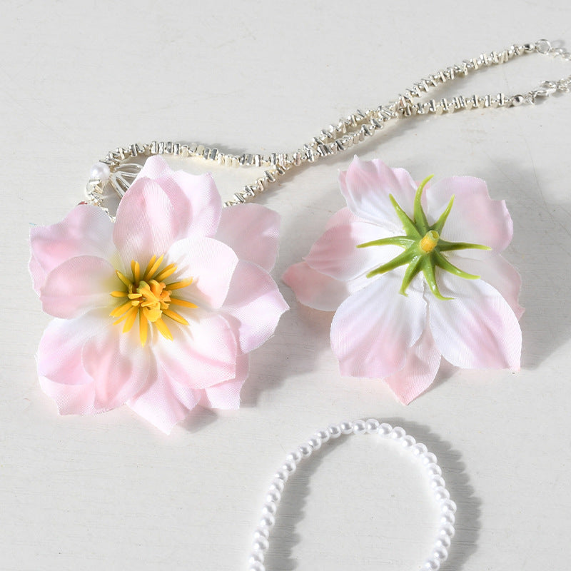 Floral Accent  Hair Clips