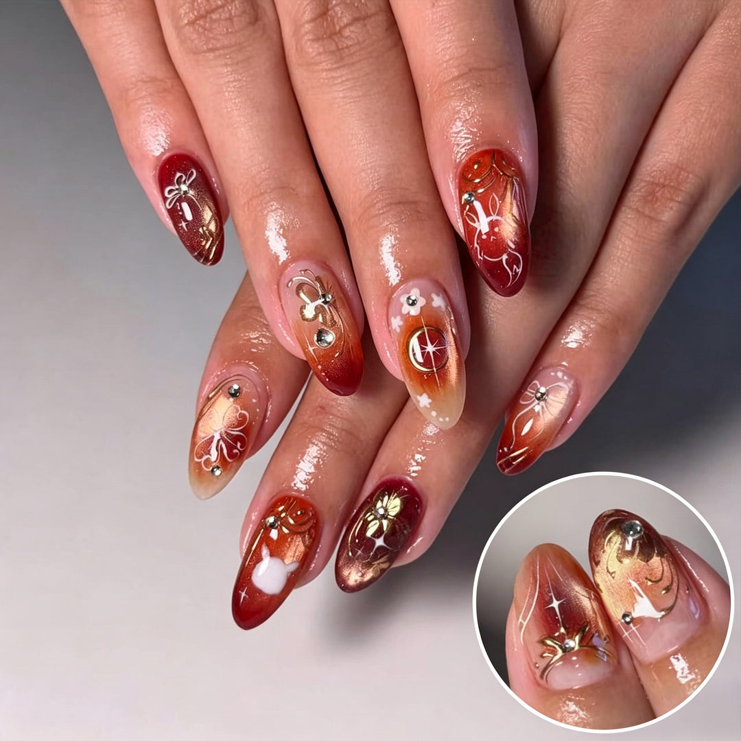 Decorative Press-On Nail Art Kit