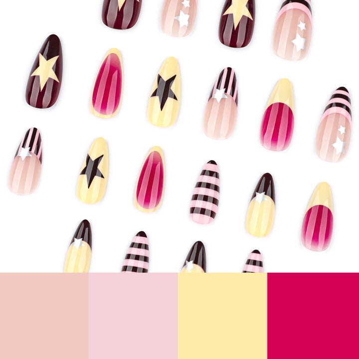 Creative Nail Art with Star Design Kalsten