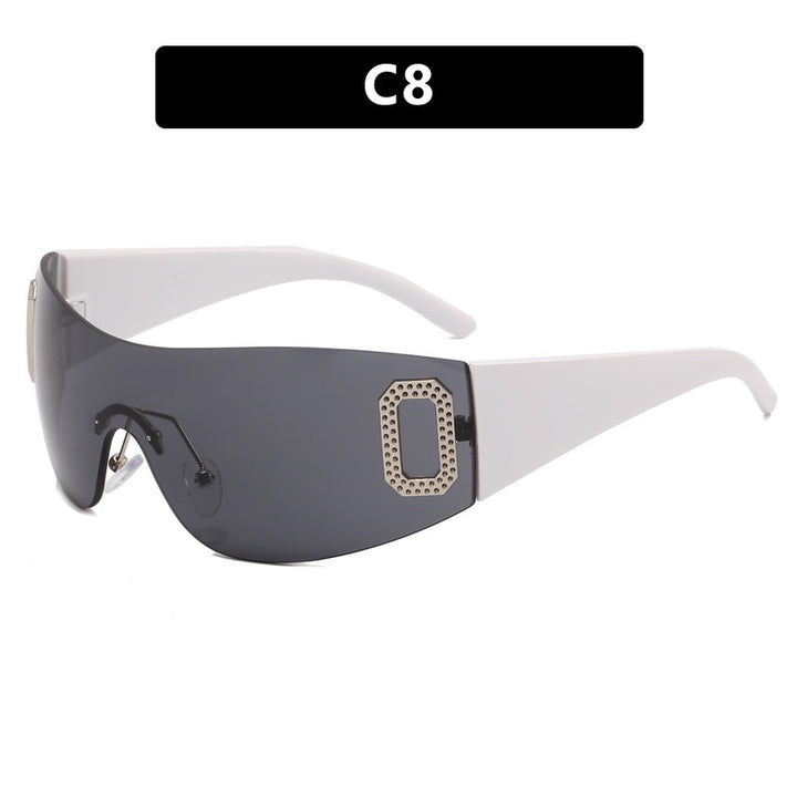 Women's sporty sunglasses in futuristic shield design Kalsten