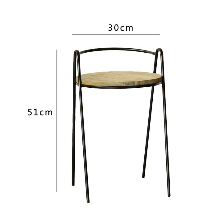 More modern stool with wooden seat Kalsten