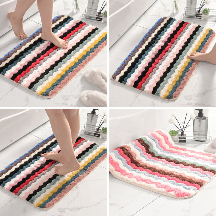 Fringed Chevron Bath Mat Kalsten