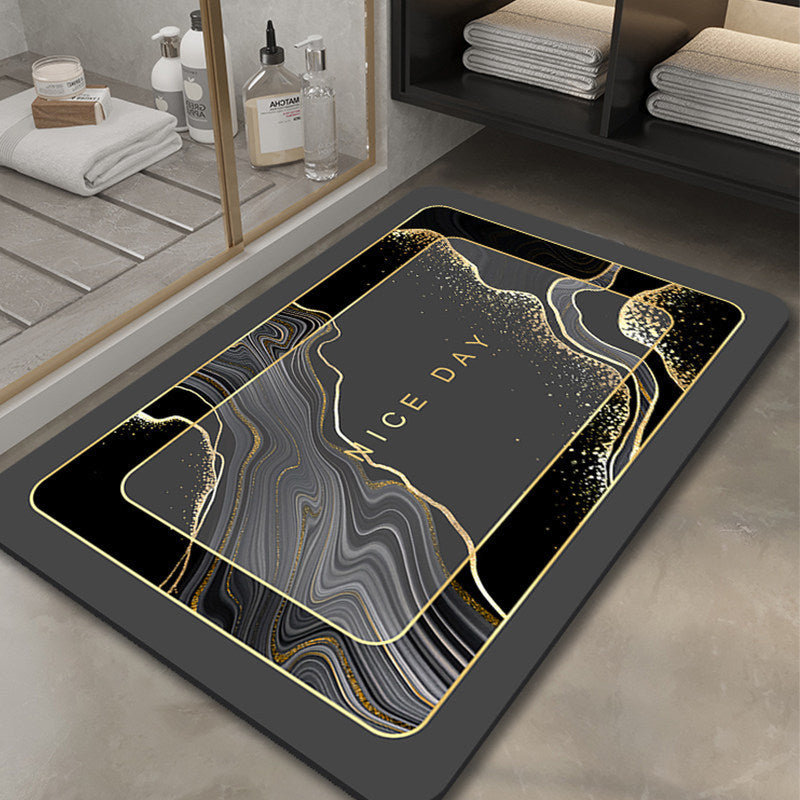 Elegant Marble-Inspired Bath Mat