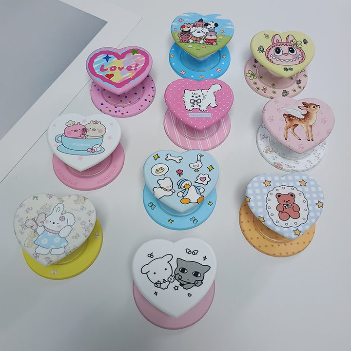 Heart-Shaped Character Phone Grip Kalsten
