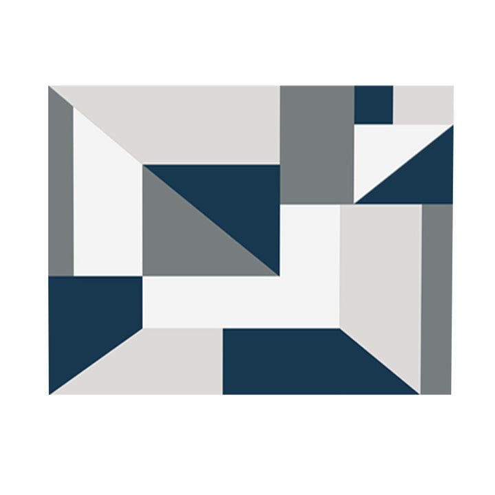 Modern flat-woven living room rug with abstract geometric design Kalsten