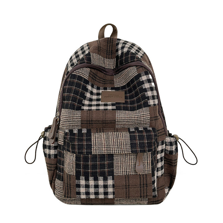 Stylish Vintage Plaid Backpack Kalsten