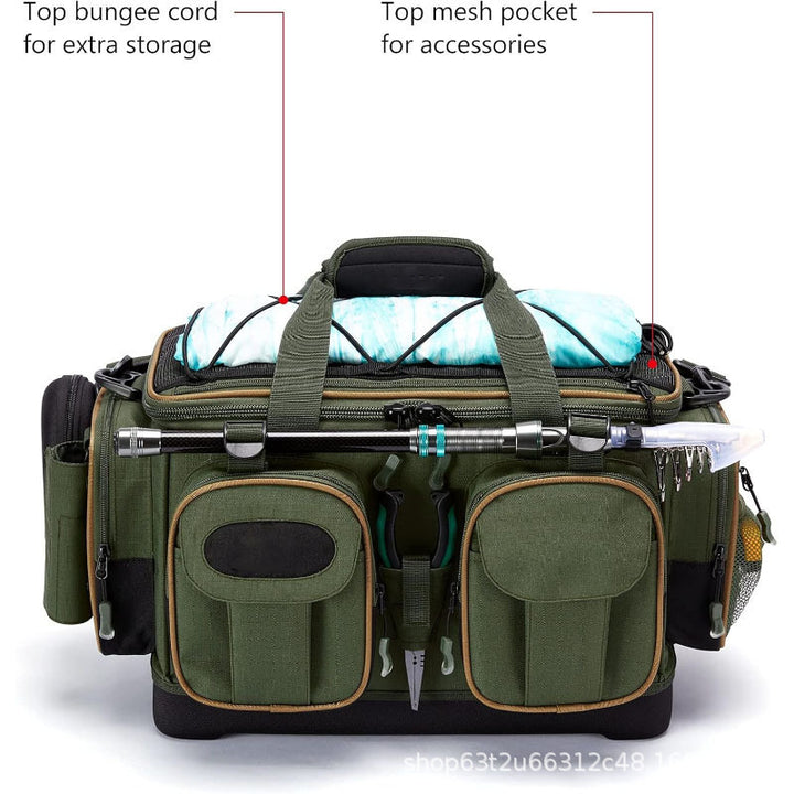 Multi-Compartment Fishing Gear Organizer Bag Kalsten