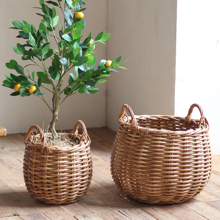 Handwoven basket with practical handles Kalsten