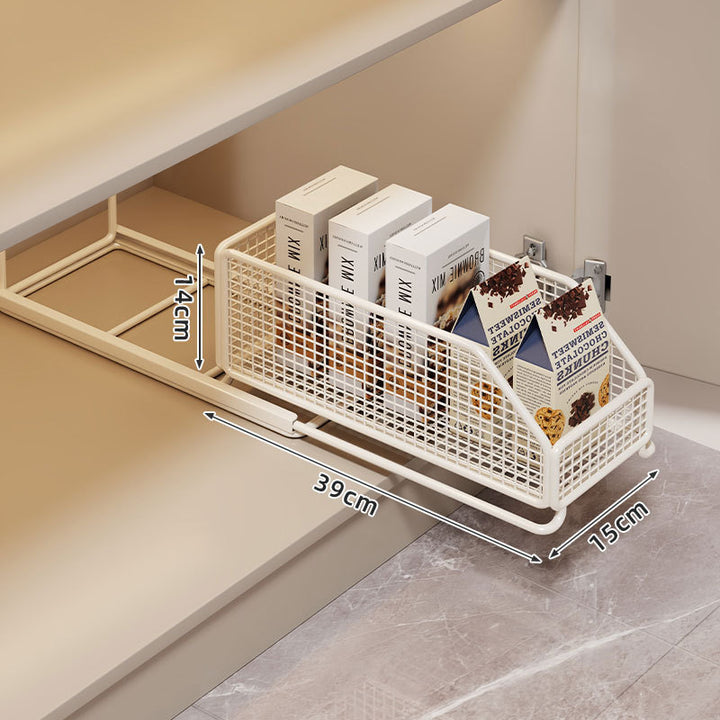 Slide-Out Mesh Pantry Drawer with Soft-Close Rails and Ventilated Sides