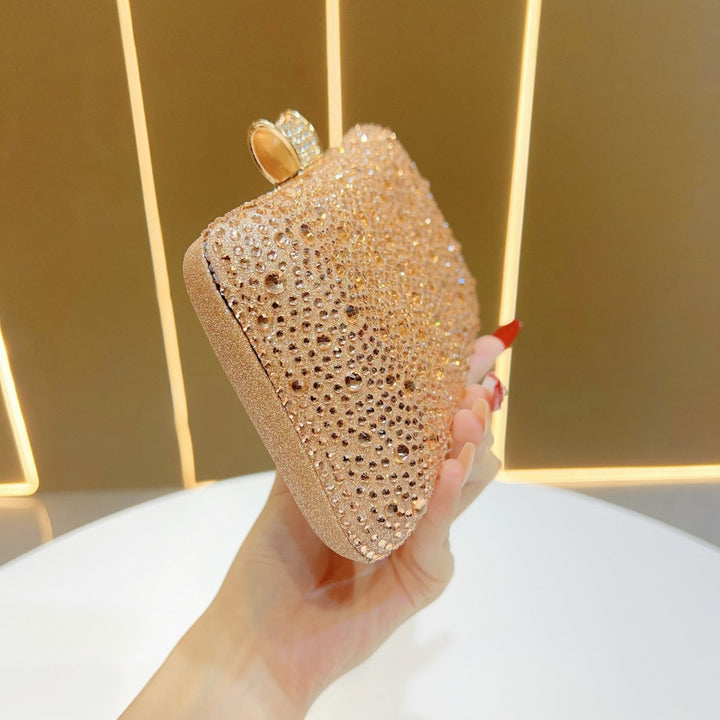 Glittering Crystal-Studded Evening Clutch