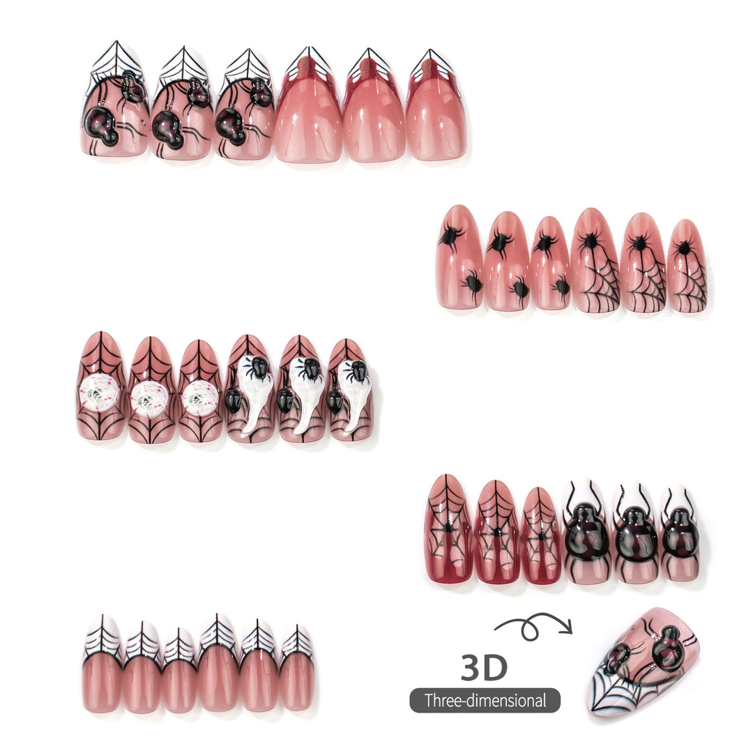 Spooky Halloween-Themed Press-On Nail Set