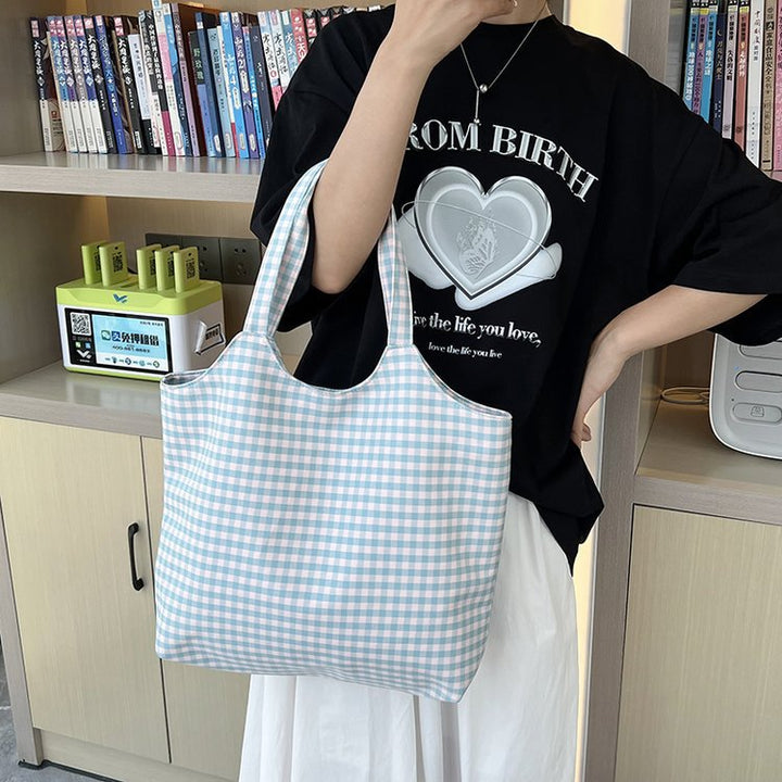 Checkered Gingham Tote Bag