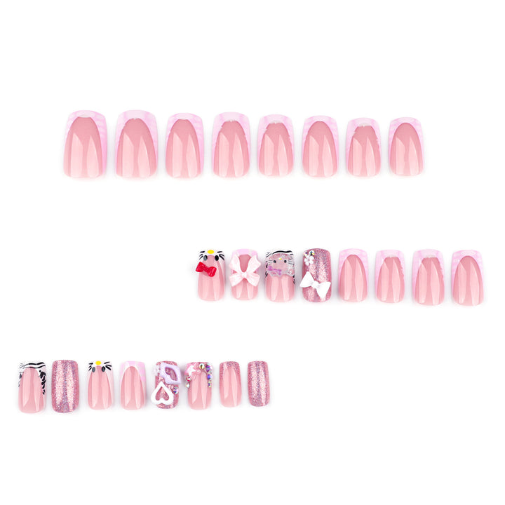 Artful nail art with cute motif accents Kalsten