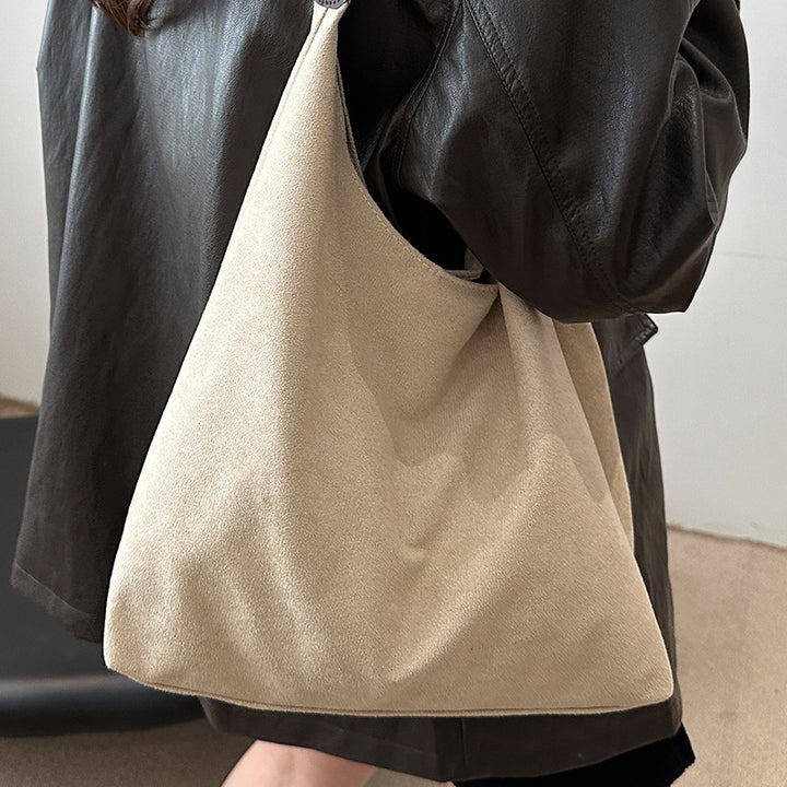 Minimalist Suede Shoulder Bag