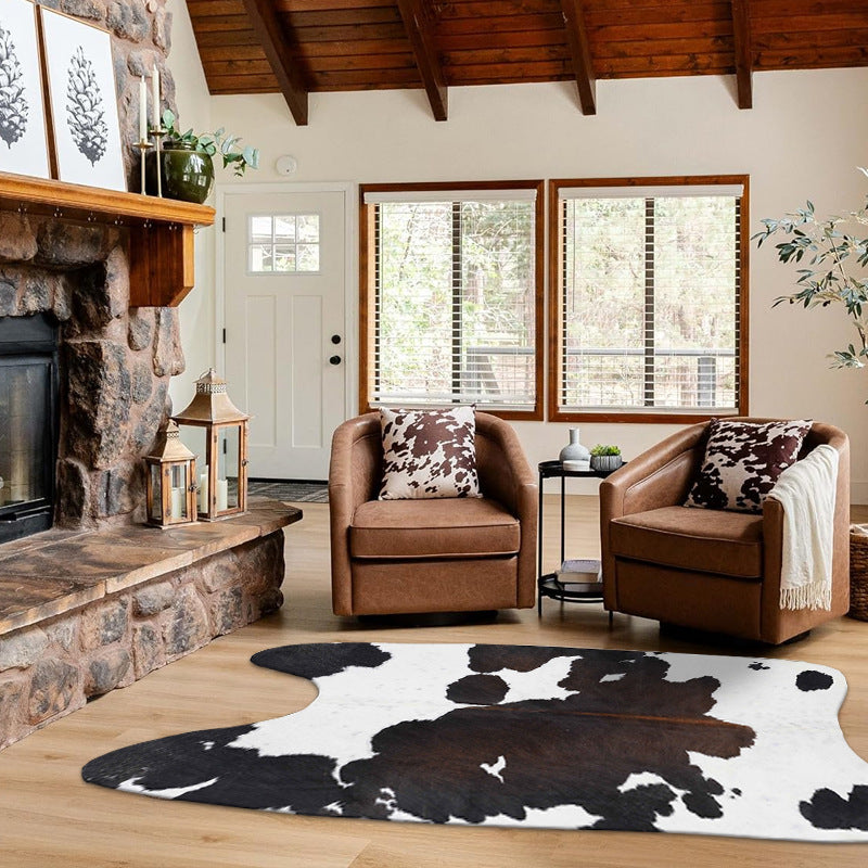 Rustic Hide-Shaped Area Rug Kalsten
