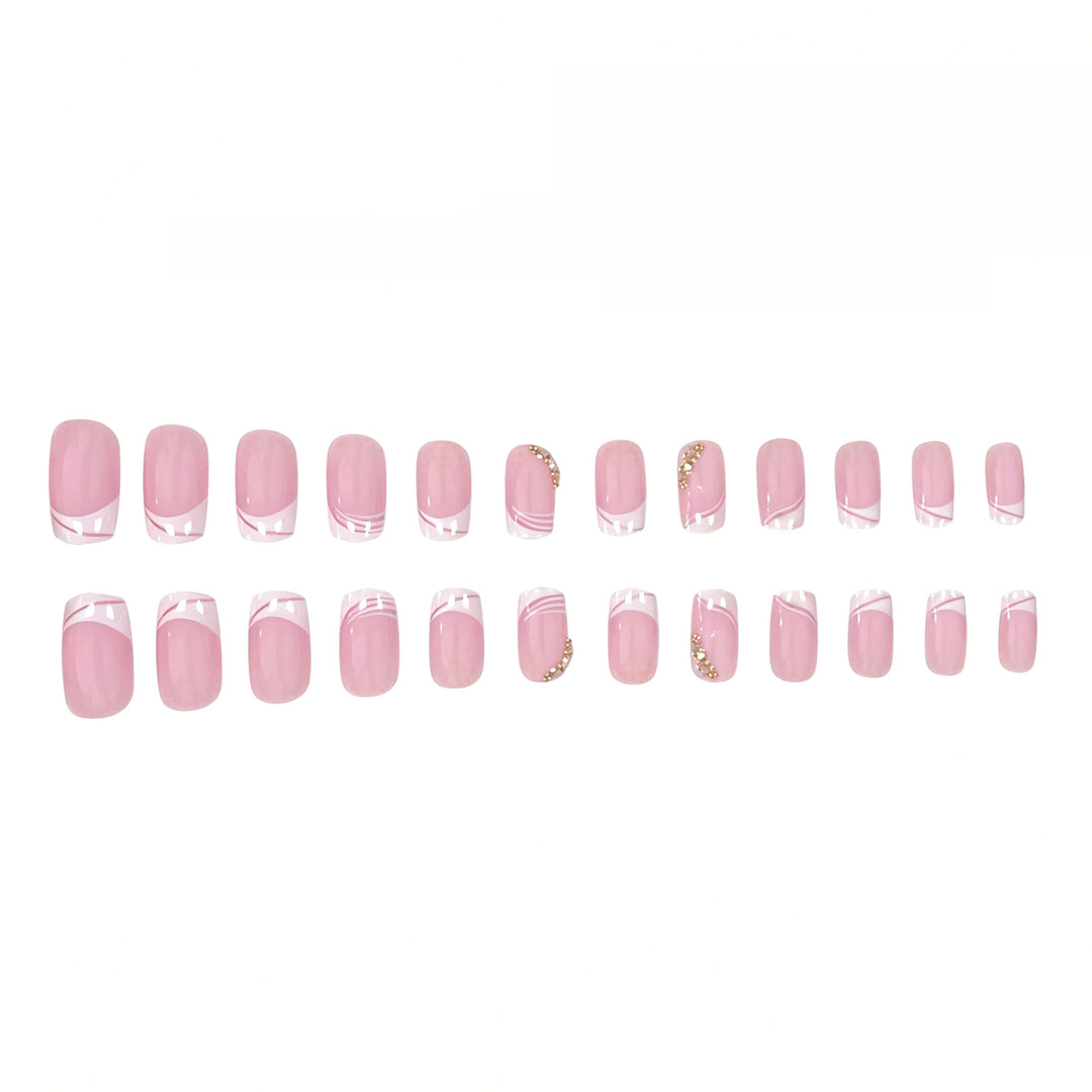 Elegant French Tip Gel Nail Enhancements Kalsten