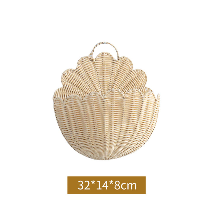 Handwoven wall basket with wave pattern Kalsten