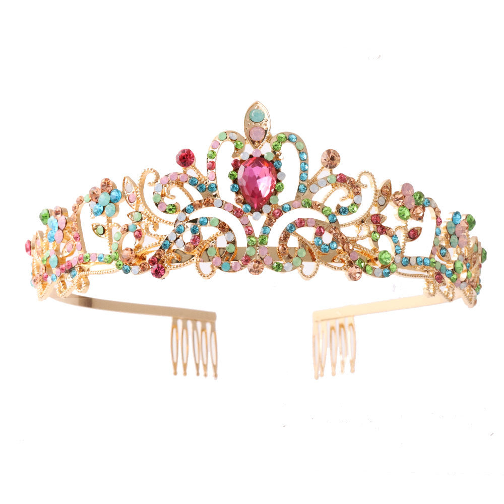 Ladies Sparkling Crystal Tiara with Filigree Design Kalsten