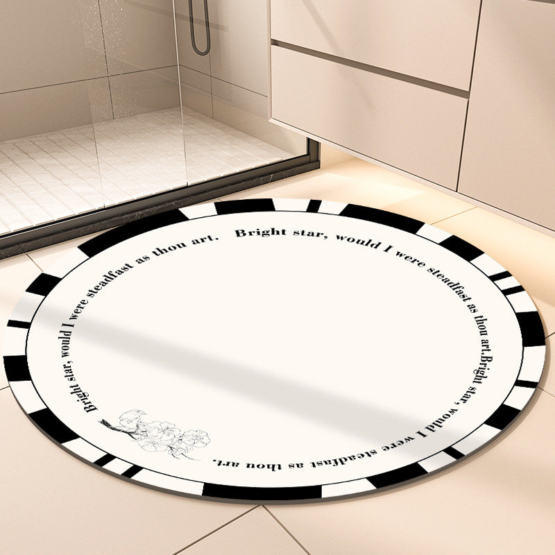 Round Motivational Bath Mat