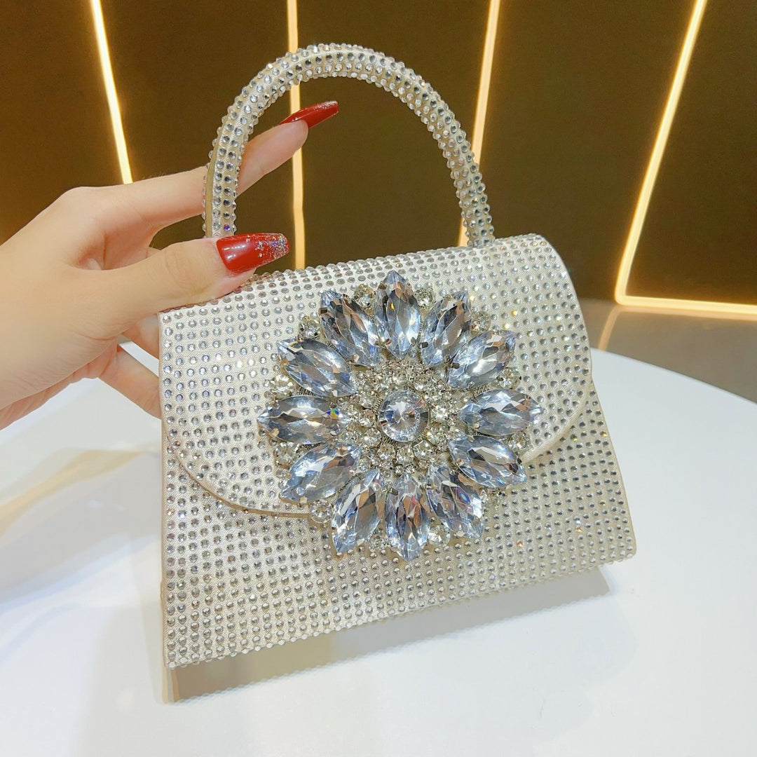 Glamorous Rhinestone-Studded Evening Handbag