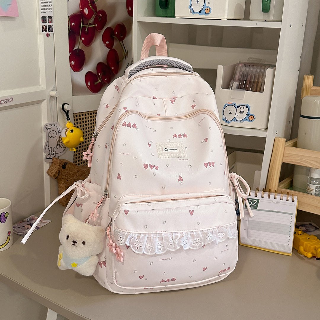 Cute Illustrated Multi-Compartment Backpack Kalsten