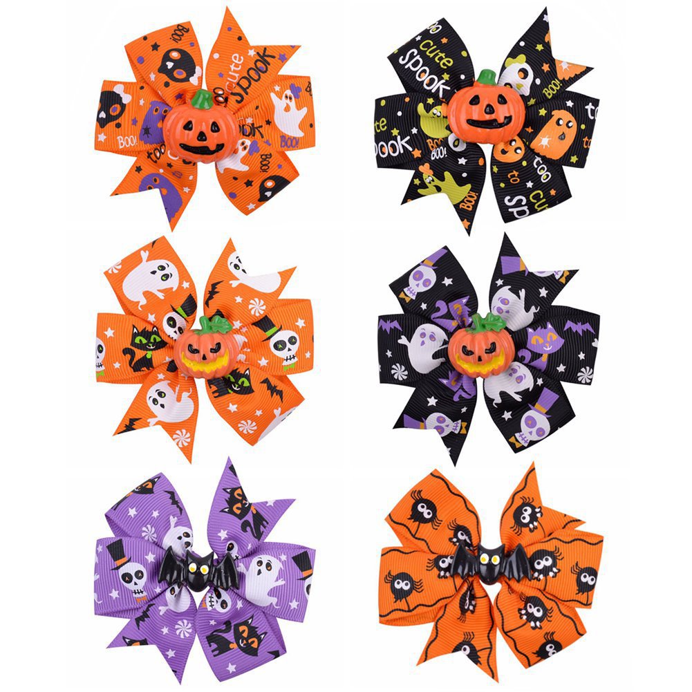 Halloween-Themed Hair Bow Clip Kalsten