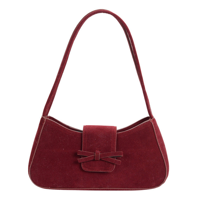 Elegant Bow-Detail Velvet Handbag Kalsten