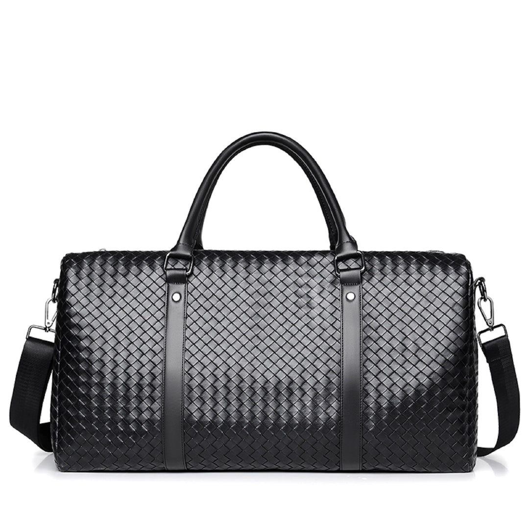 Premium Woven Leather Duffel Bag Kalsten