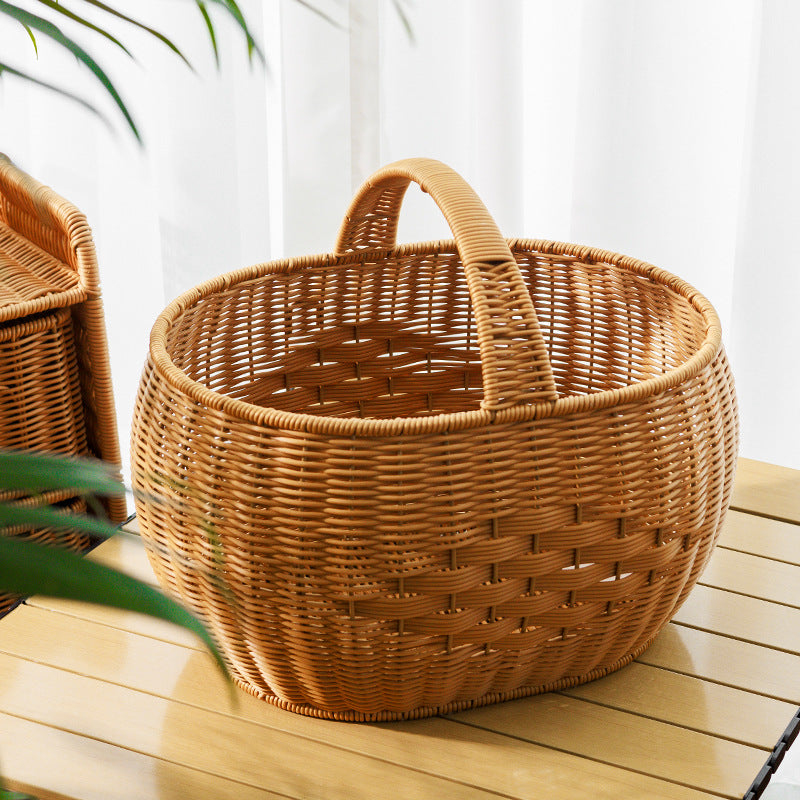 Handwoven Storage Basket with Handle Kalsten