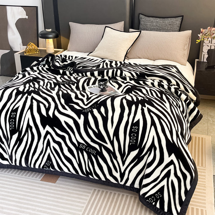 Floral Patterned Fleece Throw Blanket Kalsten