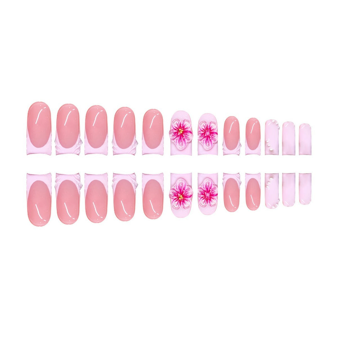 Premium 3D Floral Press-On Nail Art Kalsten