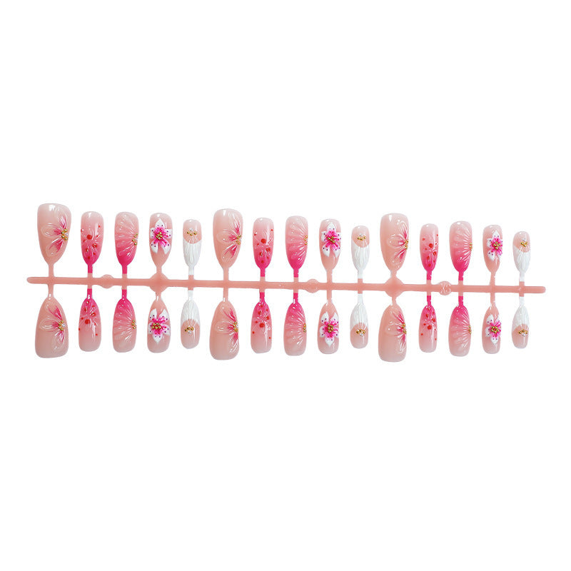 Artificial nails with floral decorations Kalsten