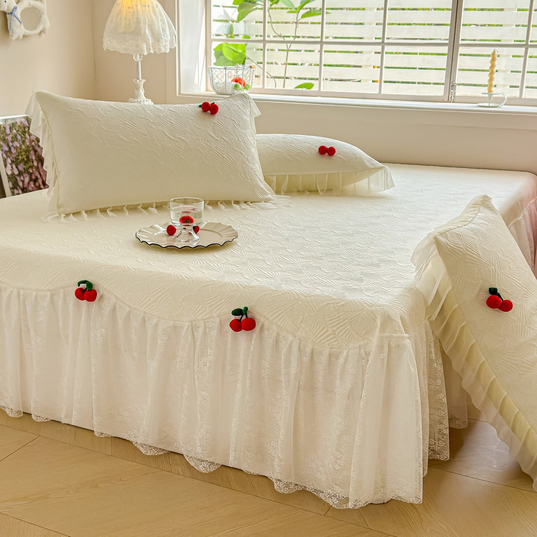 Women's bedspread with playful ruffle design and elegant texture Kalsten