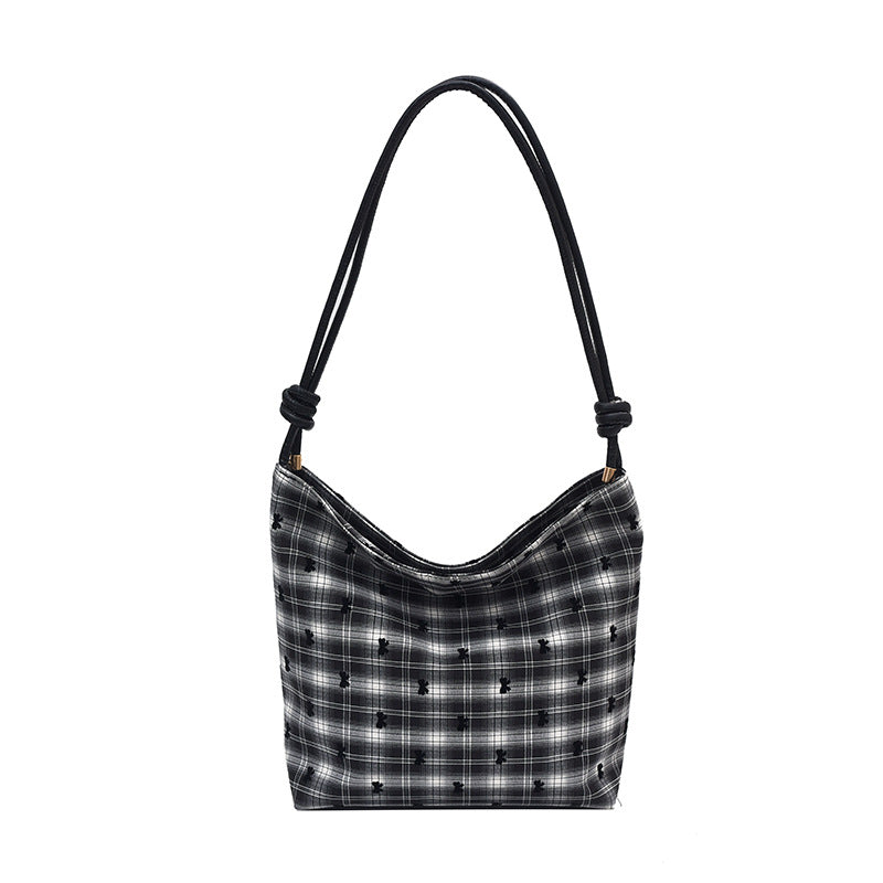 Dot-Patterned Hobo Bag