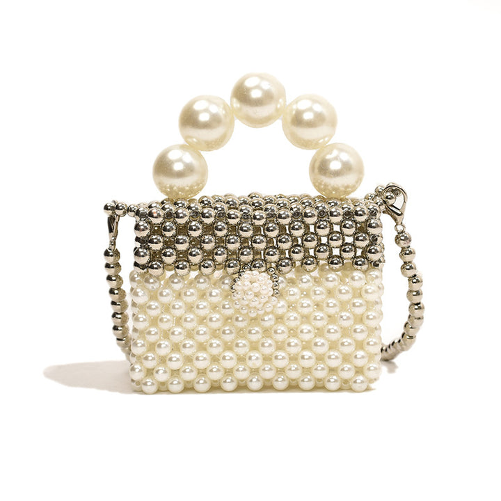 Pearl-Embellished Evening Handbag