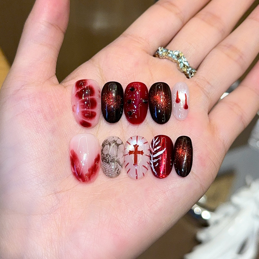 Creative Art Nails with Festive Design Kalsten