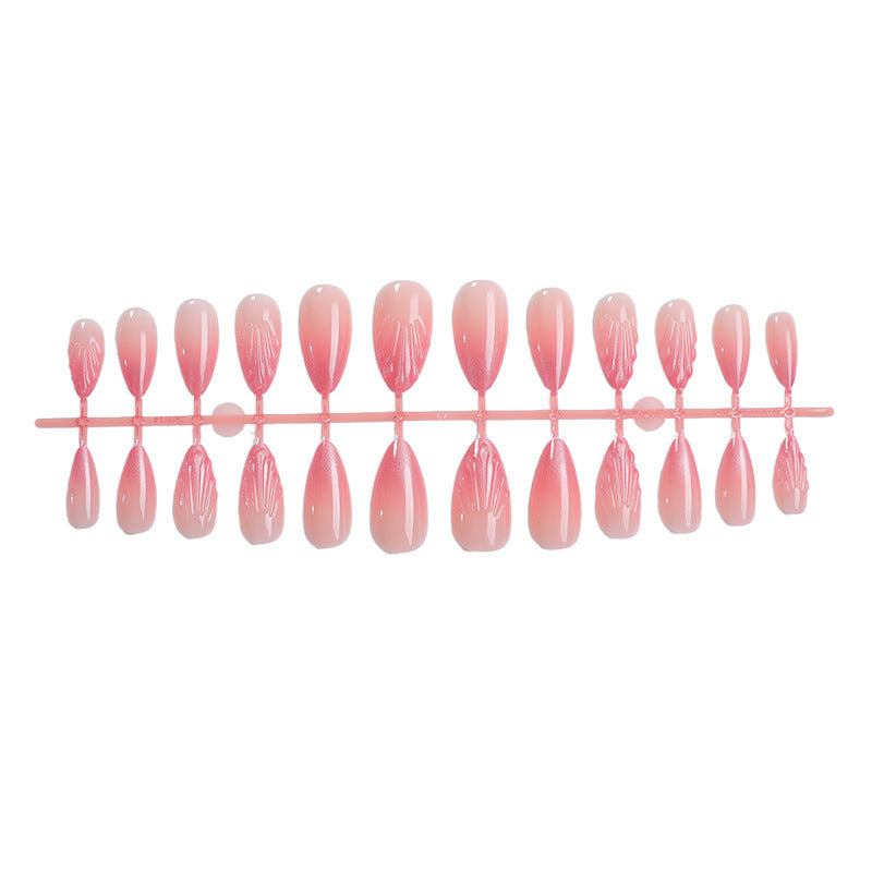 Elegant Press-On Nail Art Set with Textured Finish Kalsten