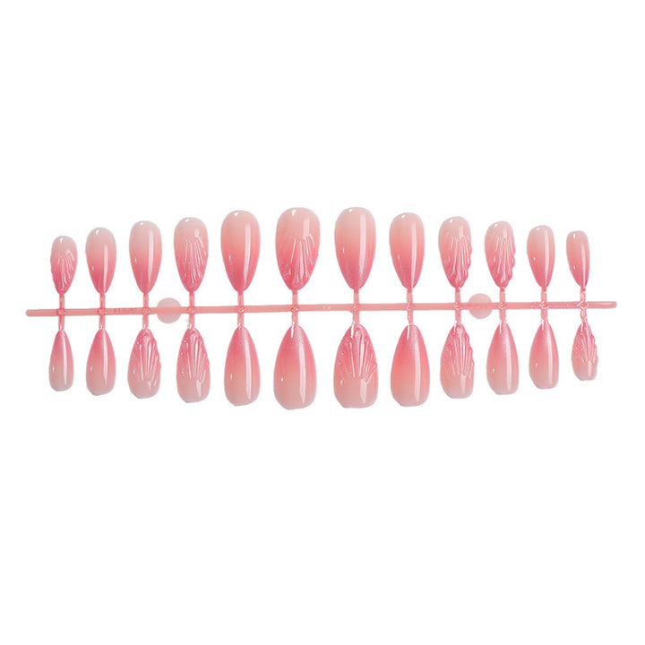 Elegant Press-On Nail Art Set with Textured Finish Kalsten