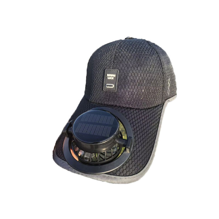 Solar-powered baseball cap with detachable solar fan and breathable honeycomb fabric Kalsten