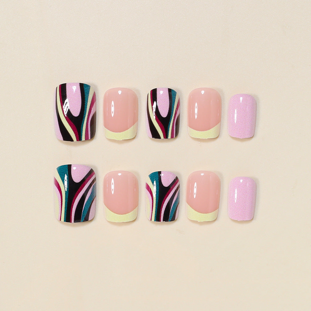 Artistic French Tip Nail Design Kalsten