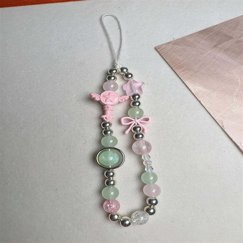 Whimsical Beaded Charm Keychain Kalsten