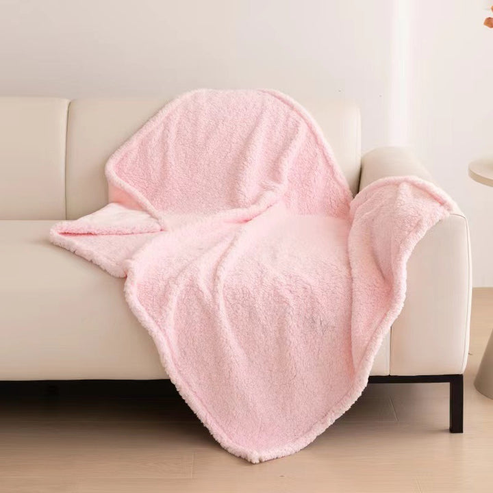 Reversible Sherpa Fleece Throw Blanket With Plush Microfleece Face And Thick Faux Shearling Backing