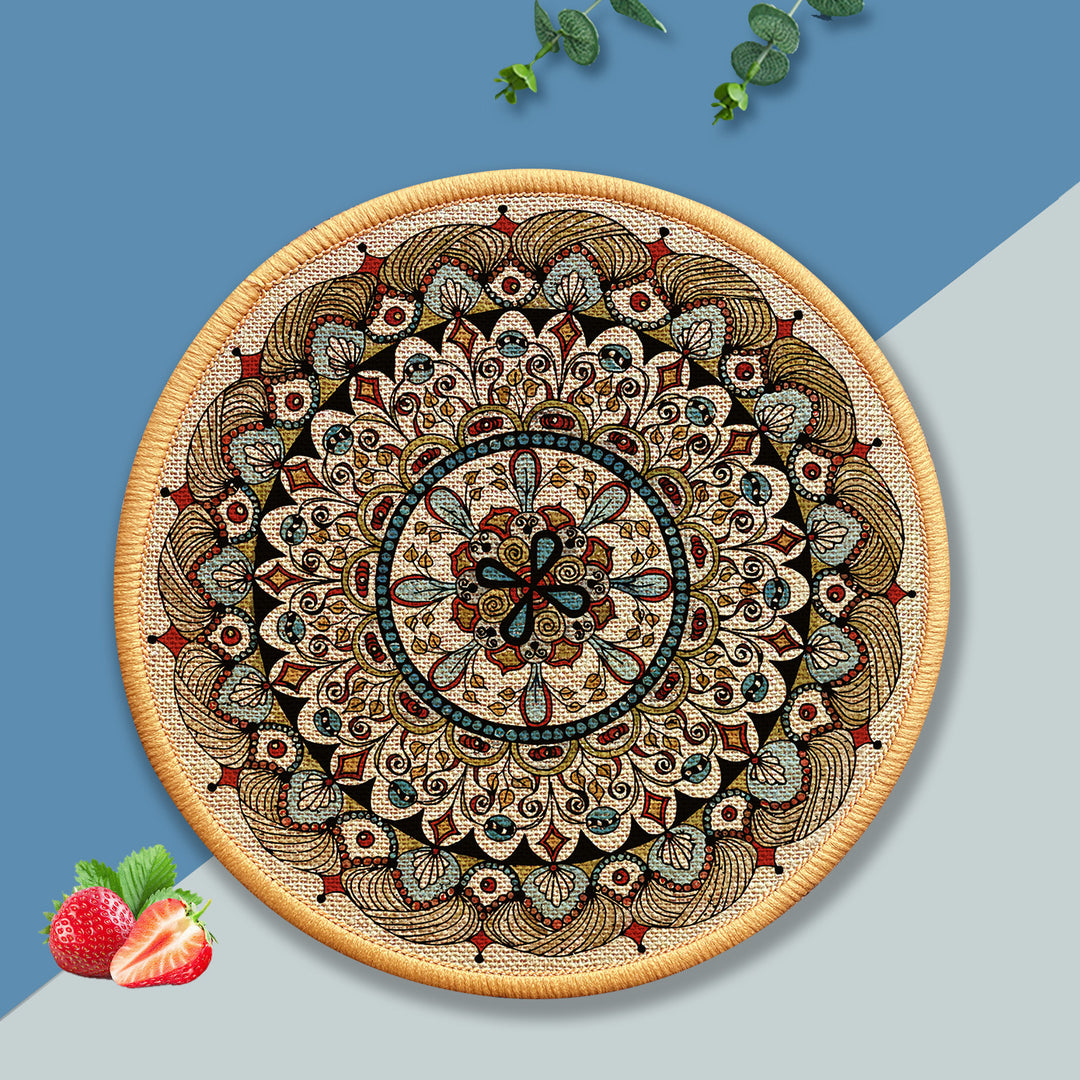 Decorative Round Floor Mat Kalsten
