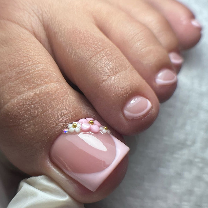 Nail art set with floral 3D design Kalsten